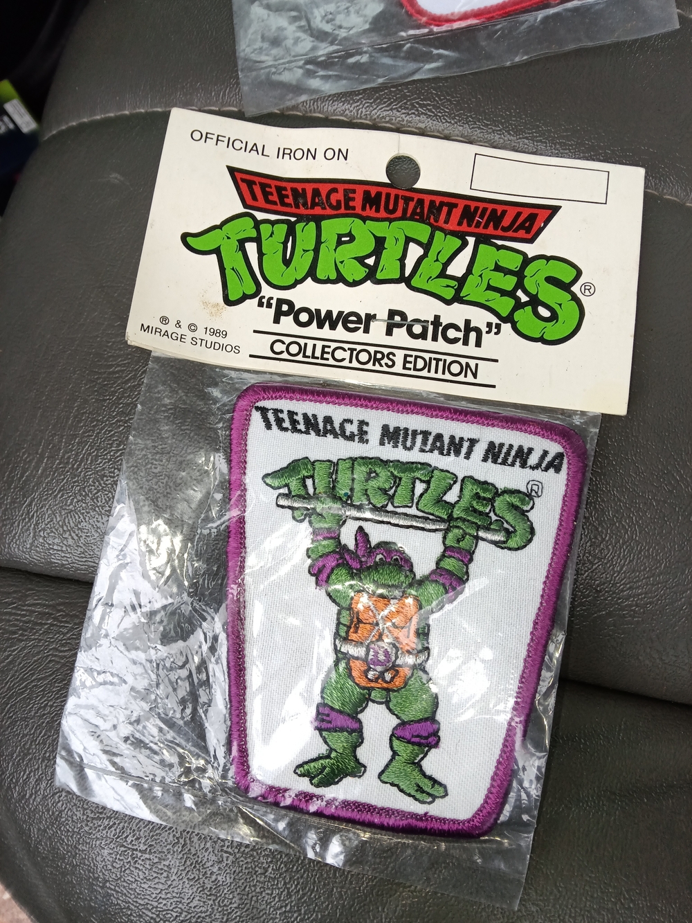 1989 Teenage Mutant Ninja Turtles Power Patch Donatello New Old Stock Htf